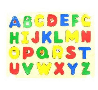 木制 ABCD 字母拼图 (6件装)