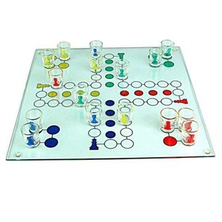 玻璃飞行棋游戏 | 创意玻璃Ludo桌游批发