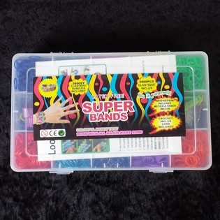 2,600根 Super Bands / 炫彩橡皮筋大盒装 (6盒入)