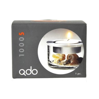QDO - 不锈钢和玻璃奢华蜡烛台 (1件)