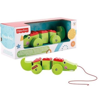 费雪 (Fisher-Price) 我的第一个木制摇摆小鳄鱼 (2件装)