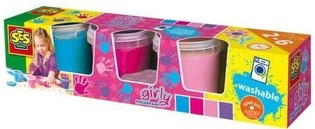 SES Girly 手指画颜料套装，4x150ml (1件)