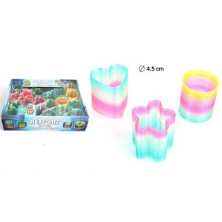 混合图案彩虹圈弹簧玩具 &Oslash;4.5 CM 展示盒装 (24入)