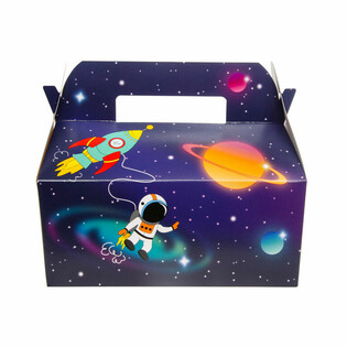 太空主题儿童套餐打包纸盒 - 22.5 x 12 x 9.5 厘米 (24个装)