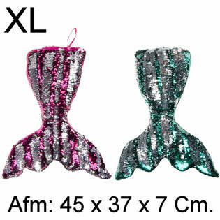 XL 毛绒美人鱼尾巴枕头 - 45 厘米 - 混色（4 个装）