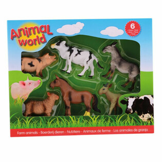 ANIMAL WORLD - 6件装农场动物玩具套装 (1件)