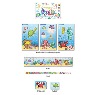 海洋生物系列五件套文具套装 (24套)